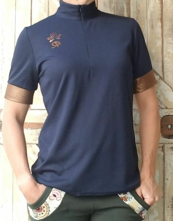 Bondi Zip Front Short Sleeve Top